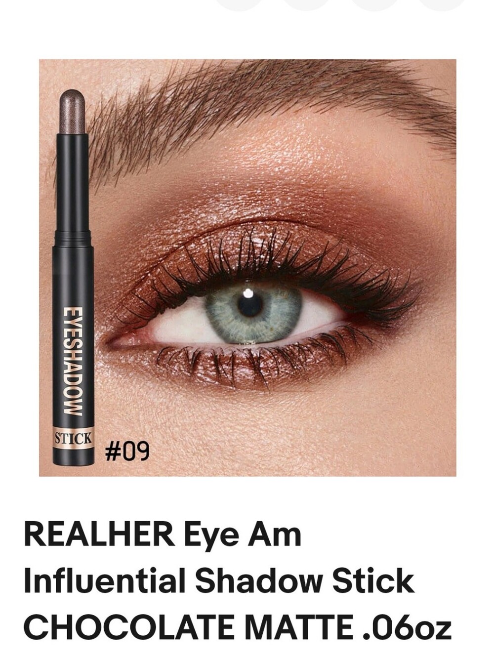 RealHer Eyeshadow Stick - Chocolate Bronze 1.6 G/.06 Oz NIB